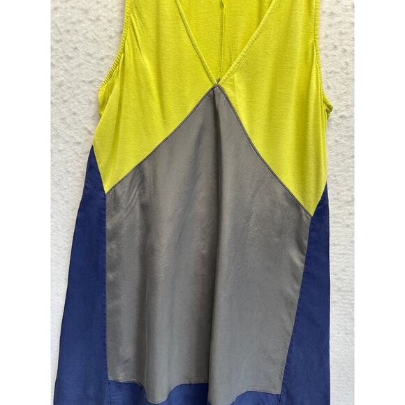 AIKO Reformation Women Dress Alpaca Silk Viscose Colorblock Quiet Luxury M - Picture 3 of 11